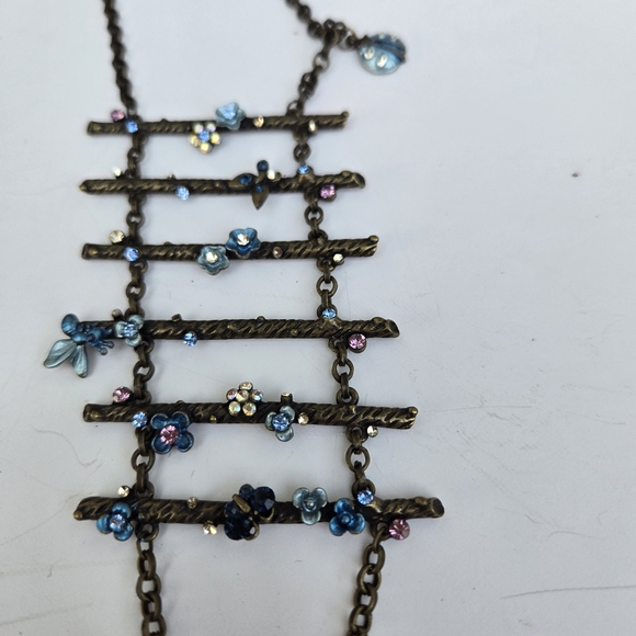 Austrian Crystal Deco Style Lariat Ladder Necklace - Picture 3 of 6